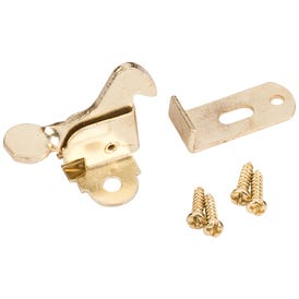 Polished Brass Elbow Catch Polybagged with Screws