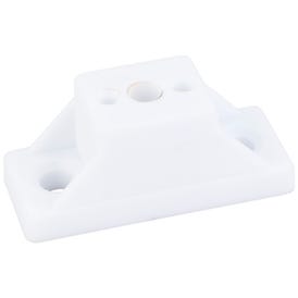 White 3/4" Spacer x 1-7/8" Overall Width - Holes are 32 mm Center to Center