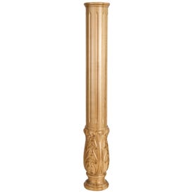 5" D x 35" H Acanthus Fireplace Column