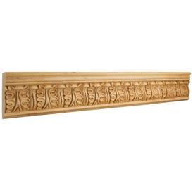 1" D x 3-3/4" H Basswood Acanthus Hand Carved Moulding