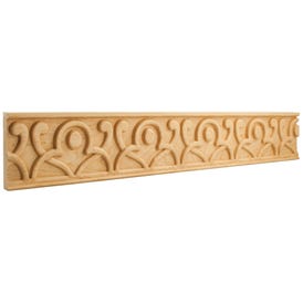 7/8" D x 4" H Geometric Hand Carved Moulding