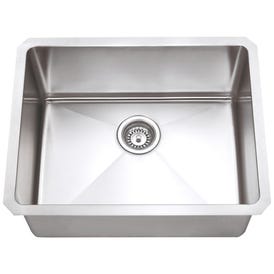 23" L x 18" W x 10" D Undermount 16 Gauge Handmade Stainless Steel Single Bowl Sink