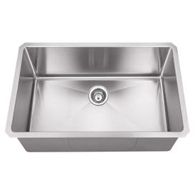 32" L x 19" W x 10" D Undermount 16 Gauge Stainless Steel Single Bowl Sink
