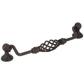 160 mm Center-to-Center Brushed Oil Rubbed Bronze Twisted Zurich Drop & Ring Pull
