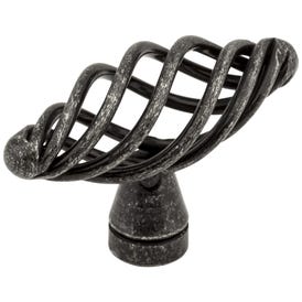 2" Overall Length Twisted Zurich Cabinet "T" Knob