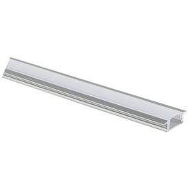 90" 002 Series Recessed Aluminum Profile, Frosted Lens