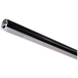48" Lighted Closet Rod Profile, Frosted Lens, Black