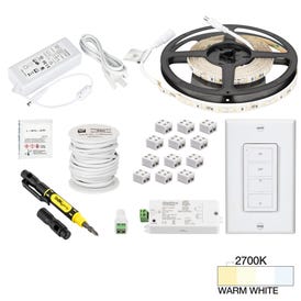 16 Ft., 120 Lumens/Ft. 12-volt Accent Output Uno Wireless Controller Tape Light Kit, 1 Zone 1 Area, Single-White, Warm White 2700K
