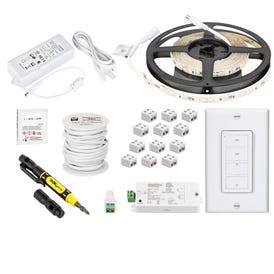 16 Ft. 120 Lumens/Ft.. 12-volt Accent Output Uno Wireless Controller Tape Light Kit, 1 Zone 1 Area