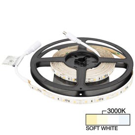 16 Ft, 120 Lumens/Ft. 12-volt Accent Output LED Tape Light, Single-White, Soft White 3000K