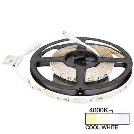 16 Ft, 120 Lumens/Ft. 12-volt Accent Output LED Tape Light, Single-White, Cool White 4000K