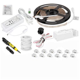 16 Ft.. 300 Lumens/Ft.. 12-volt Standard Output Wired Controller Tape Light Kit 1 Zone 1 Area, Tunable-White, 2700K–5000K