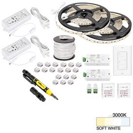 32 Ft.. 225 Lumens/Ft. 12-volt Standard Output Duo Wireless Controller Tape Light Kit, 2 Zone 2 Area, Single-White, SoFt. White 3000K