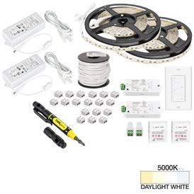 32 Ft.. 225 Lumens/Ft. 12-volt Standard Output Duo Wireless Controller Tape Light Kit, 2 Zone 2 Area, Single-White, Daylight White 5000K