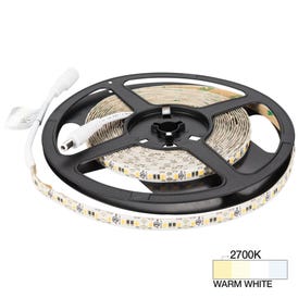 16 Ft, 225 Lumens/Ft. 12-volt Standard Output LED Tape Light, Single-White, Warm White 2700K