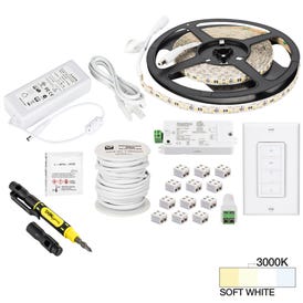 16 Ft. 225 Lumens Per Foot Vivid Uno Wireless Controller Retail Tape Light Kit, 1 Zone 1 Area, 3000K SoFt. White