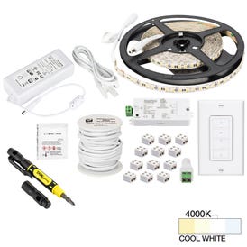 16 Ft. 225 Lumens Per Foot Vivid Uno Wireless Controller Retail Tape Light Kit, 1 Zone 1 Area, 4000K Cool White