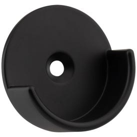 Matte Black Open Knock-In Mounting Bracket for 1-5/16" Round Closet Rods
