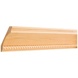 3/4" D x 4-7/8" H Hard Maple Rope Crown Moulding