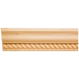 3/4" D x 4-1/2" H Cherry Rope Crown Moulding