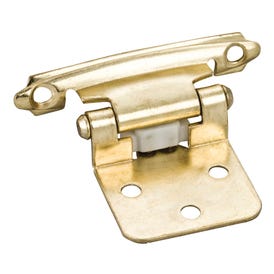 Traditional 1/2" Overlay Hinge with Screws - Polished Brass