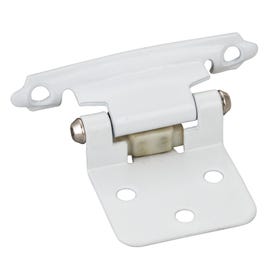 Traditional 1/2" Overlay Hinge with Screws - White