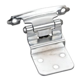 Traditional 3/8” Inset Hinge with Semi-Concealed Frame Wing - Polished Chrome