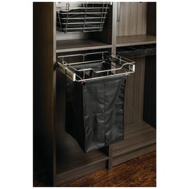 Chrome 18" Deep Pullout Canvas Hamper with Removable Laundry Bag