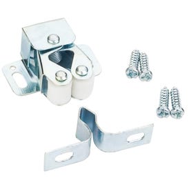 Double Roller Catch with Strike and Screws - Zinc Finish