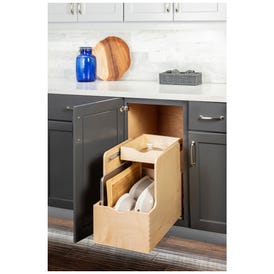 15" Wood Double Drawer Cookware Rollout