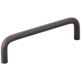 4" Center-to-Center Brushed Oil Rubbed Bronze Torino Cabinet Wire Pull