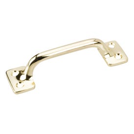 Sash Pull  4-1/16" x 1-1/8" in Polished Brass Finish
