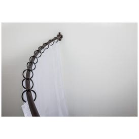 56"-72" Brushed Oil Rubbed Bronze Adjustable Curved Shower Curtain Rod - Retail Packaged