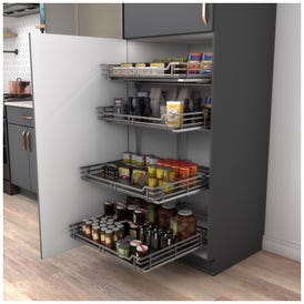 Polished Chrome STORAGE WITH STYLE® Metal Pilaster Set for Pullout Baskets (21-1/2" Height)