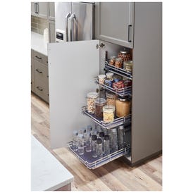 15" Polished Chrome STORAGE WITH STYLE® Metal Soft-close Pullout Basket