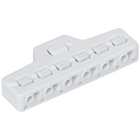 9 Amp Wire Distribution Block, 6 Outputs, White