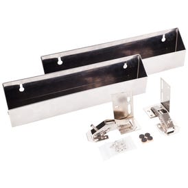 11-11/16" Slim Depth Stainless Steel Tip-Out Tray Kit for Sink Front
