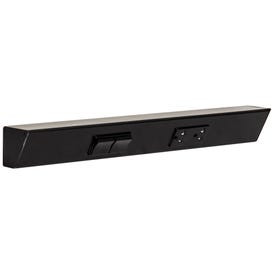 18" TR Switch Series Angle Power Strip, Left Switches, Black Finish, Black Switches and Receptacles