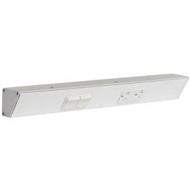 18" TR Switch Series Angle Power Strip, Left Switches, White Finish, White Switches and Receptacles