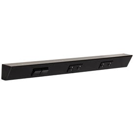 24" TR Switch Series Angle Power Strip, Left Switches, Black Finish, Black Switches and Receptacles