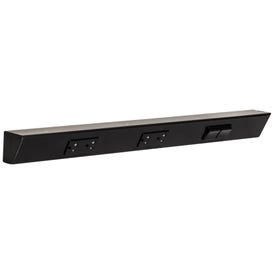 24" TR Switch Series Angle Power Strip, Right Switches, Black Finish, Black Switches and Receptacles