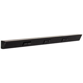 30" TR Switch Series Angle Power Strip, Left Switches, Black Finish, Black Switches and Receptacles