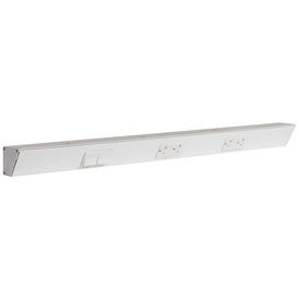 30" TR Switch Series Angle Power Strip, Left Switches, White Finish, White Switches and Receptacles