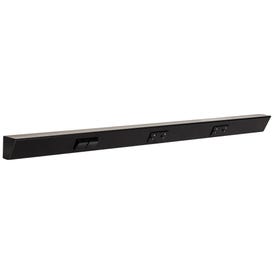 36" TR Switch Series Angle Power Strip, Left Switches, Black Finish, Black Switches and Receptacles