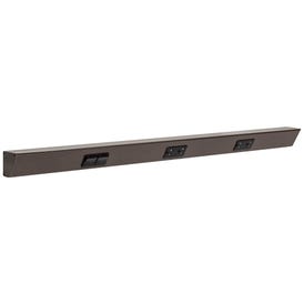 36" TR Switch Series Angle Power Strip, Left Switches, Bronze Finish, Black Switches and Receptacles