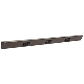 36" TR Switch Series Angle Power Strip, Right Switches, Bronze Finish, Black Switches and Receptacles