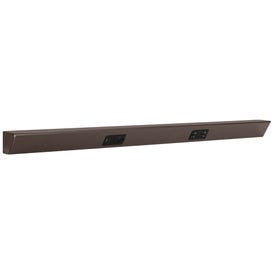 36" TR USB Series Angle Power Strip with USB, Bronze Finish, Black Receptacles