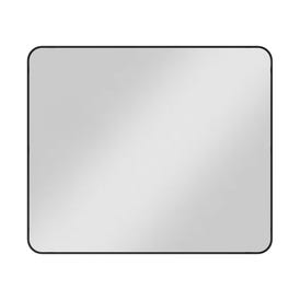 33" W x 1" D x 28" H Matte Black Rounded Rectangle Metal Frame Mirror