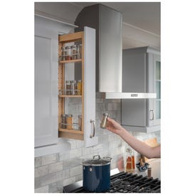 3" Wide 30" Tall Upper Wall Cabinet Pullout Filler
