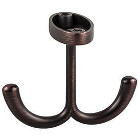 1-9/16" Brushed Oil Rubbed Bronze Double Prong Ceiling Mounted Hook